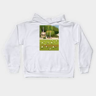 Ibis and Ducks on the Oval Kids Hoodie